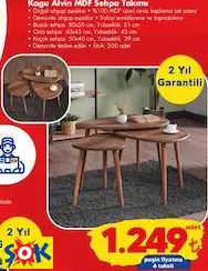 KAGU ALVİN MDF SEHPA TAKIMI
